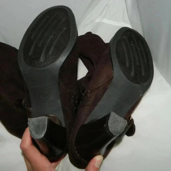 PREDICTIONS Brown Faux Suede Animal Print Boot - Picture 3 of 4